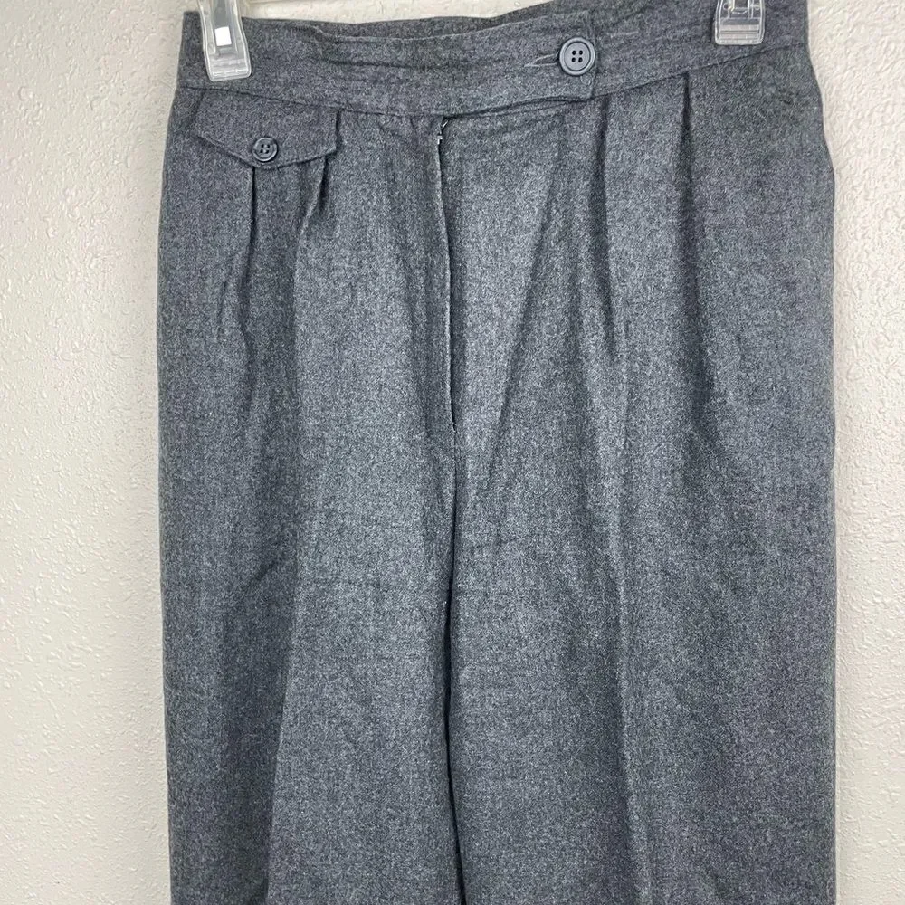 Miss Pendleton Gray Wool Slack Pants Size 10 EUC